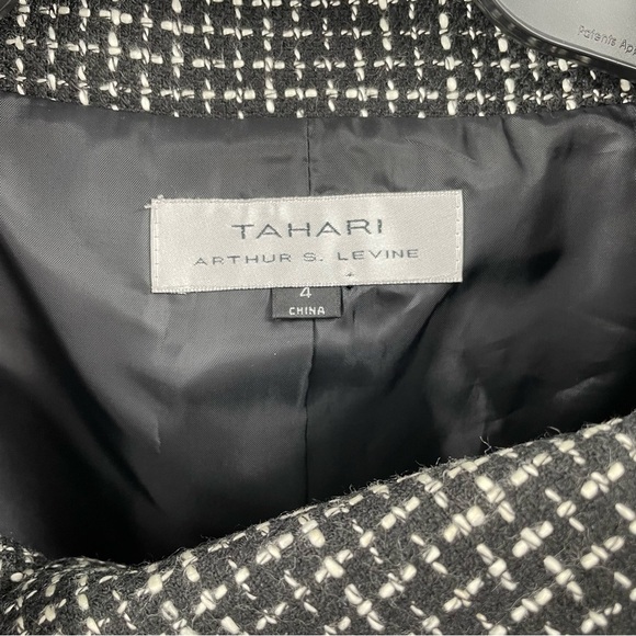 Tahari European Designer Styled Snap Top Button Long Sleeve Boucle Vibes Jacket - Picture 2 of 12